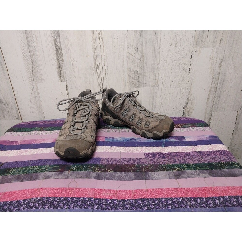 Oboz Womens 7.5 Hiking Shoes Grey Sawtooth II Low Waterproof Trekking Outdoor